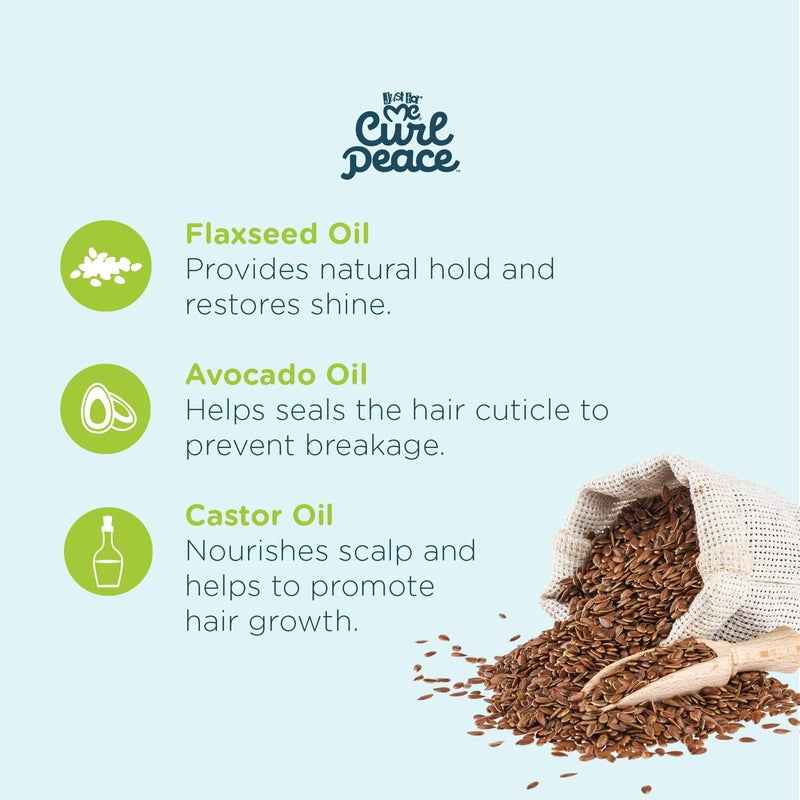 Just For Me Curl Peace Braiding & Twisting Grip Glaze - Holds & Reduces Frizz, Contains Flaxseed, Avocado Oil & Black Castor Oil, Nourishes & Strengthens Hair 5.5 oz - Image 3